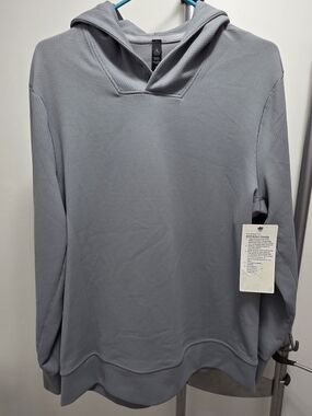 lululemon athletica Light Gray Waffle-Knit Hooded Top